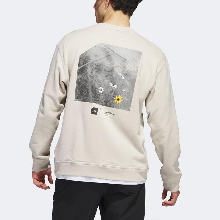adidas Толстовка с круглым вырезом и графическим принтом Adicross X, унисекс, прозрачно-коричневый HS5607