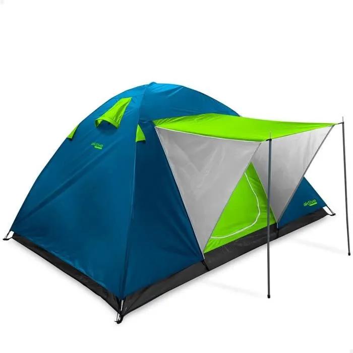 Aktive Tente Igloo Camping Tent 240x210x130 cm Blue Grey Phosphorescent Black