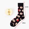 Unisex Fashion High Hosiery Socks Women Men Fruit Sock Avocado Hamburger Cherry Art Cotton Socks