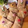 5pcs Beautiful Lovely Letter Message with Dry Flower Business Party Letter Storage Kraft Paper Envelope