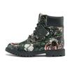 6 Inch Outdoor Casual Waterproof Leather Short Martin Boots Floral Print Women Boots A2M7GW