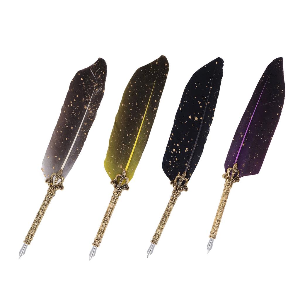 Набор ручек с 5 сменными наконечниками, ручка для открывания писем, набор гусиных ручек для пустых бутылок