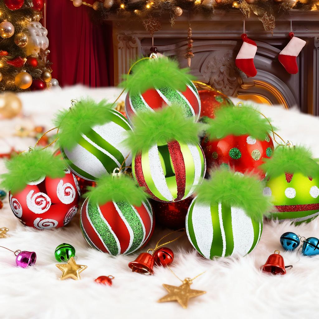 6CM Christmas Ball Set (18 Pieces) - Christmas Scene Decorations, Christmas Tree Balls