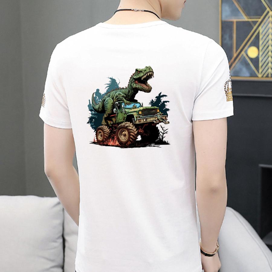 Нашивки с динозаврами, мультяшный грузовик, термоклейкая передача, художественные ремесла, глажка одежды, аппликация, аксессуары «сделай сам», железные нашивки с животными