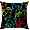 Home Decor Colorful Game Controllers Fun Gaming Throw Pillow Pattern Cushion Cover Suitable for Sofa Bedroom Car Pillow Cover