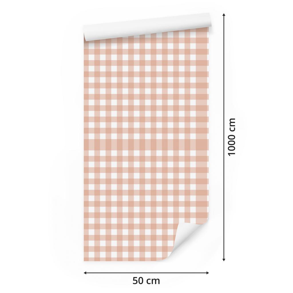 Wallpaper Fabric Pattern Cream and White, Clear Detail 50x1000