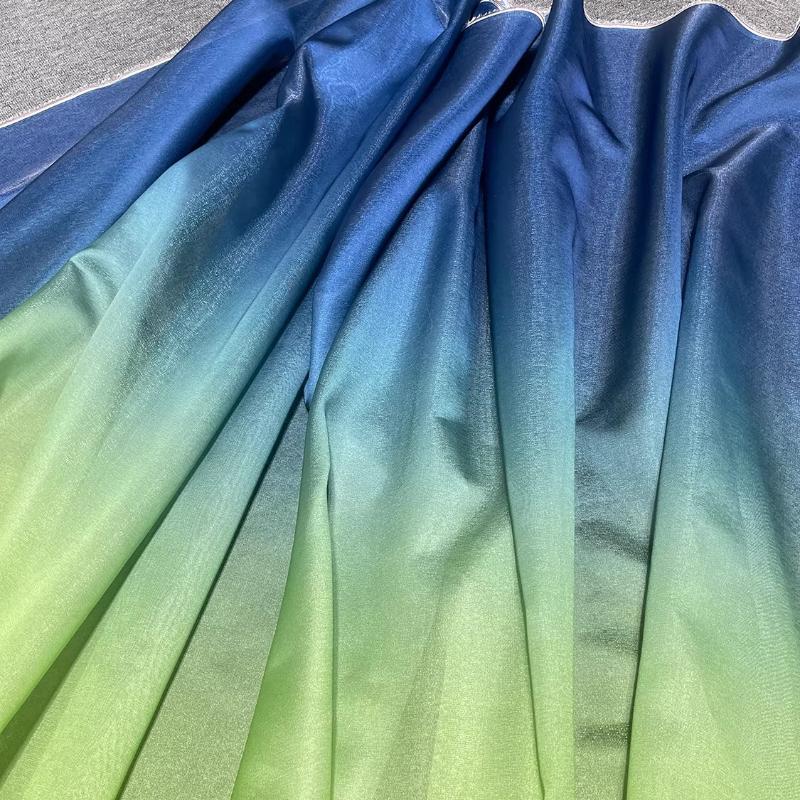 100x150cm Bark Wrinkled Thin Gradient Glitter Fabric for Dress Skirts Stage Costumes Sewing Glossy Needlework Decorative Cloth