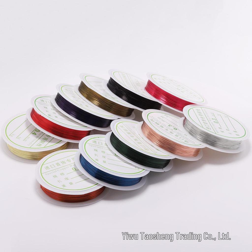 DIY Colored Copper Beading Wire 0.3-0.4mm for Jewelry Making and Shaping Accessories