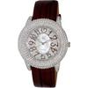 Женские часы Adee Kaye Bello Collection Crystal Accents с белым перламутровым циферблатом и кварцевым механизмом AK2117-LBN