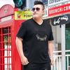 Men's Clothing, Light Luxury, Plus Size Plus Size Short-sleeved T-shirts for Fat Men, Oversized Popular Fat People's Summer Half-sleeved Clothes