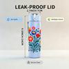 1PC Bright Folk Floral Bouquet Print 750ml Color Plastic Sports Water Bottle Leakproof Flip Straw Lid Suitable for Sports Office Home Use