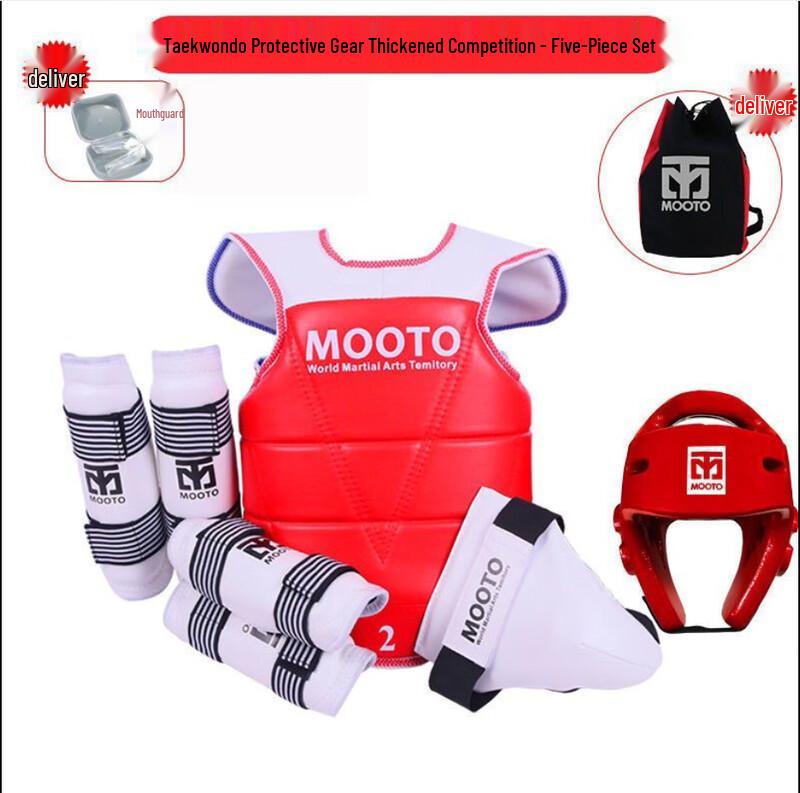 Junshi Taekwondo Kids' Thickened 5-Piece Protective Gear Set