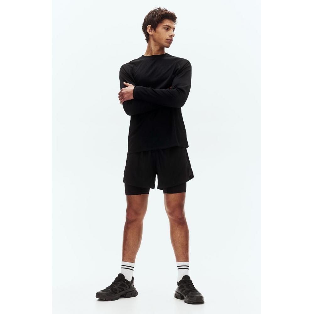 H M dryMove Long Sleeve Sport Top Black