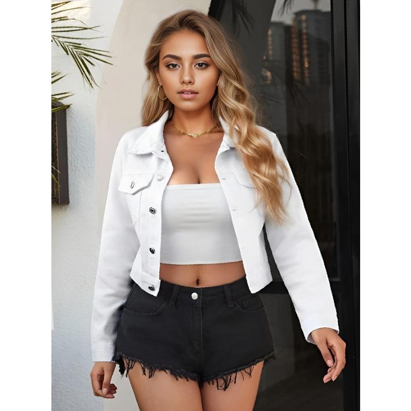 Весенне-осенняя женская джинсовая куртка, женская повседневная короткая куртка, топы