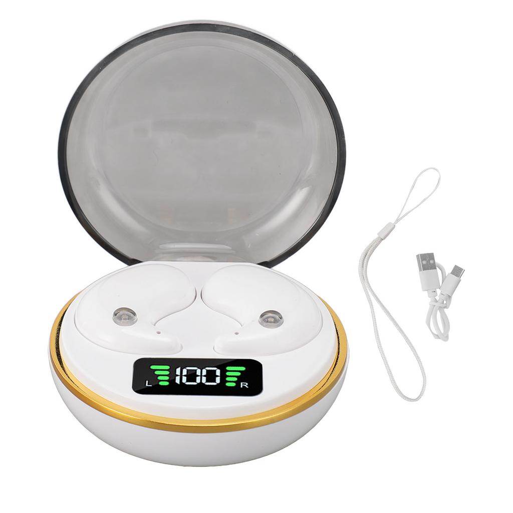 Bluetooth Earbuds with Digital Display Charging Case Stereo Wireless Earphones for Sleep Work Music 
