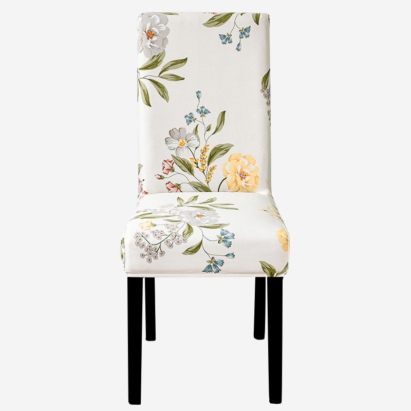 Чехлы на стулья с принтом, эластичные чехлы на кухонные сиденья, эластичные чехлы на стулья из спандекса для столовой, свадебного отеля, банкета, моющиеся, 1 шт.