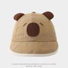 New Spring Summer Baby Bucket Hat Cute Capybara Soft Thin Newborn Bonnet Boys Girls Short Brim Sunscreen Hat Kids