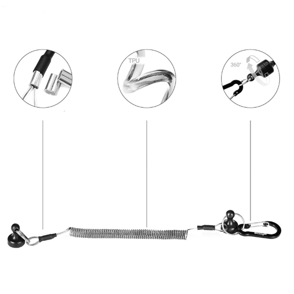 Магнитный держатель для рыболовной сетки для нахлыста Магнитная быстросъемная цепочка для ключей Магнитная клипса с витым шнурком