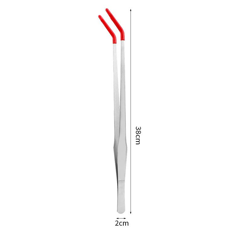 Щипцы для кормления рептилий из нержавеющей стали с резиновыми наконечниками, пинцеты для аквариума, инструменты для чистки аквариума, аксессуары для террариума для змей
