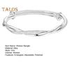 Women Bangle Twisted Entangled Alloy Silver Color Chinese Style Adjustable Smooth Polished Wrist Jewelry Anniversary Birthday Gift Lightweight Bangle