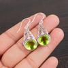 Natural Peridot Gemstone 925 Sterling Silver Jewelry Drop/Dangle Earrings 1.64" CE-1-6