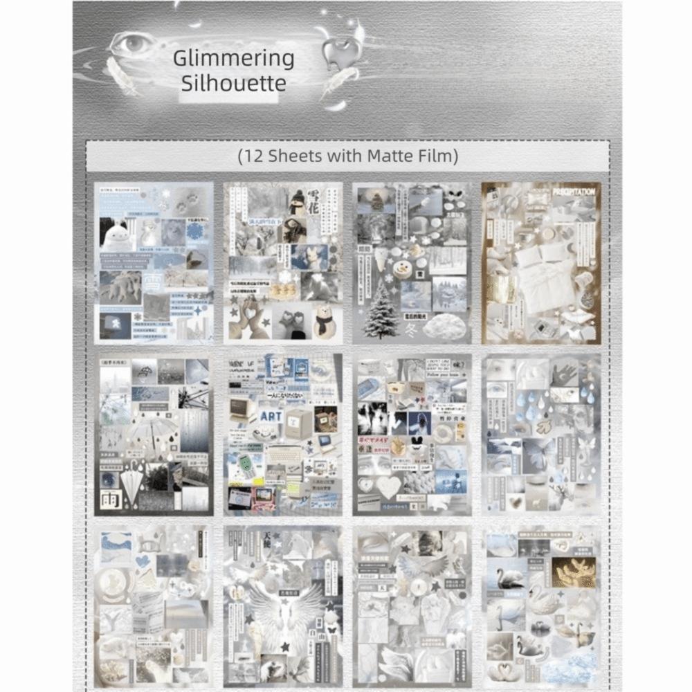 Cute Die-cut DIY Scrapbook Stickers Collage Material Diary Sticker Die-cut Stickers Dairy Album