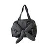 Tote Bag Ribbon A4 Accessory Holder Mini Tote Handbag Bag Mom Bag Pocket Handbag Ribbon Tote [DIVA Rose] Women's (Black)