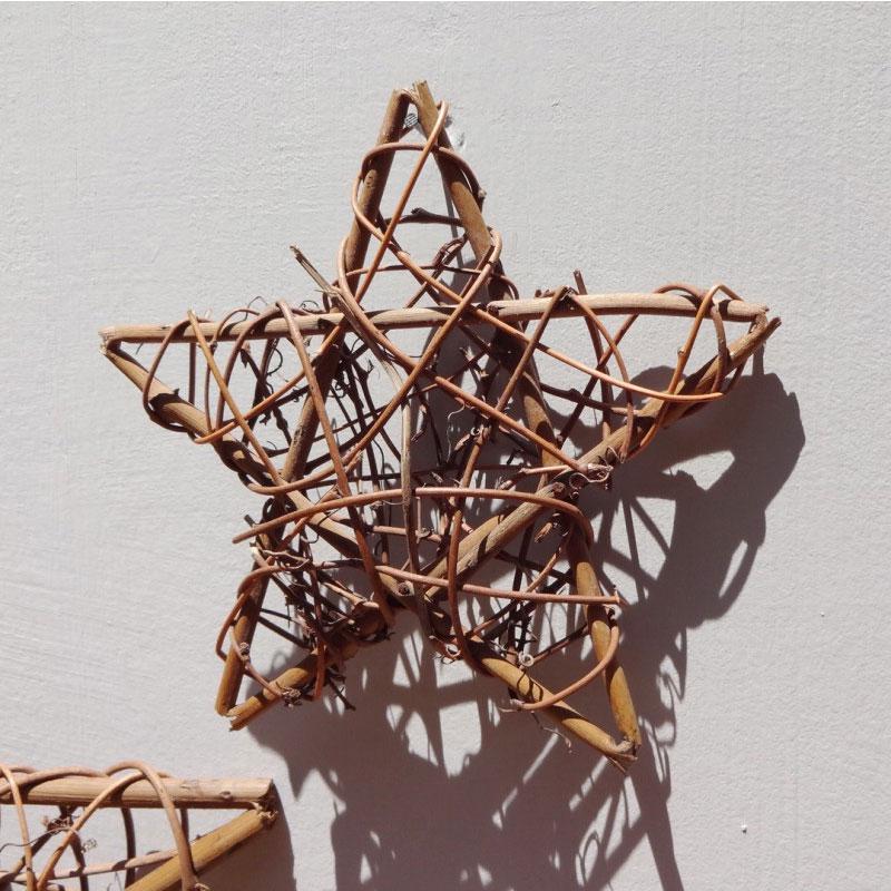 Ретро Рождественская дверь, висящая из сушеного ротанга, цветочные венки, пятиконечная звезда, декор для вечеринки, декор на Хэллоуин