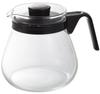 Iwaki Heat Resistant Glass Coffee Pot 1000 Black 1L KT7966-BK3