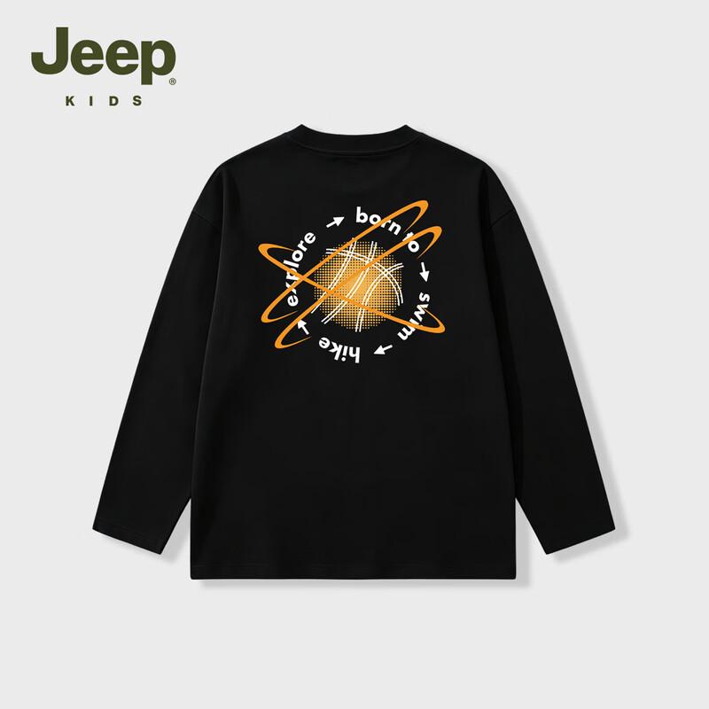 Jeep Однотонная детская футболка с длинным рукавом