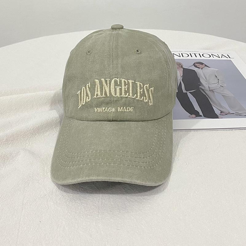 Ретро серая бейсболка женская летняя выстиранная большой окружности головы модная осенне-зимняя, подчеркивающая лицо, маленькая кепка с козырьком