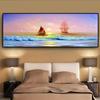 Sailing Ship At Sea Sailboat Wave Oil Painting On Canvas Posters and Prints Cuadros Wall Art Pictures For Living Room