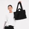 Large Capacity Nylon Tote Bag Women Soft Puffer Style Shoulder Handbag With Zip Inner Pocket