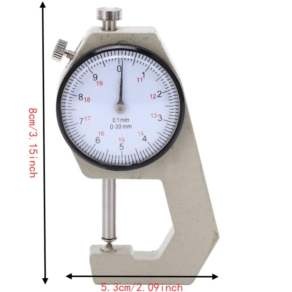 Pointer Display Thickness Micrometer 0-20mm Range Portable Thickness Meter For Fabrics