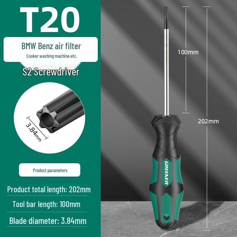 Green Forest Magnetic Hex & Mi Word Screwdriver Set: T8, T15, T20, T25, T30