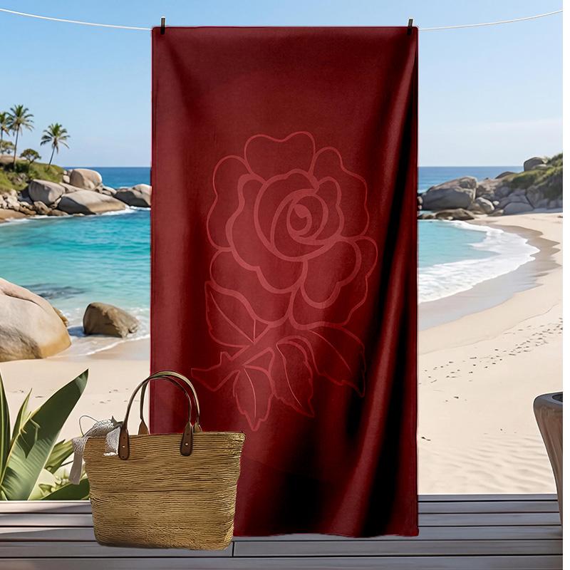 England rugby Printed Beach Towel Quick Dry Soft TowelPortable Large Rectangular Beach Blanket for Travel Swimming Pool