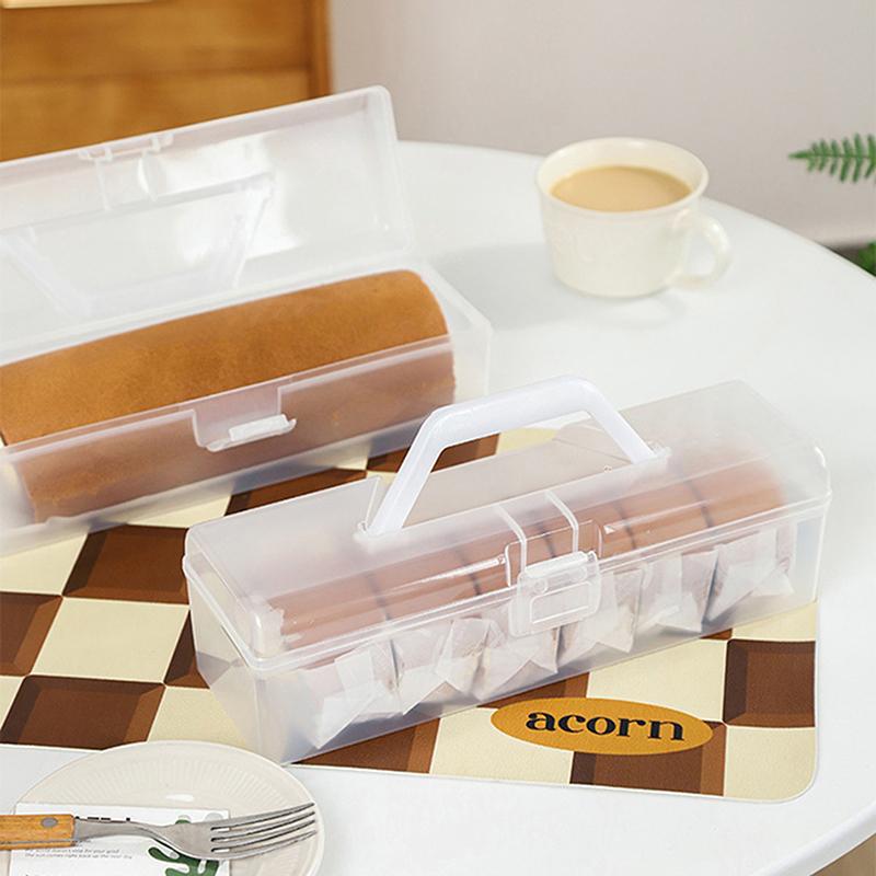 Хлебница с ручкой, многоразовый пластиковый контейнер для хлеба, держатель для тостов, органайзер для выпечки, коробка для хранения рулетов для холодильника дома