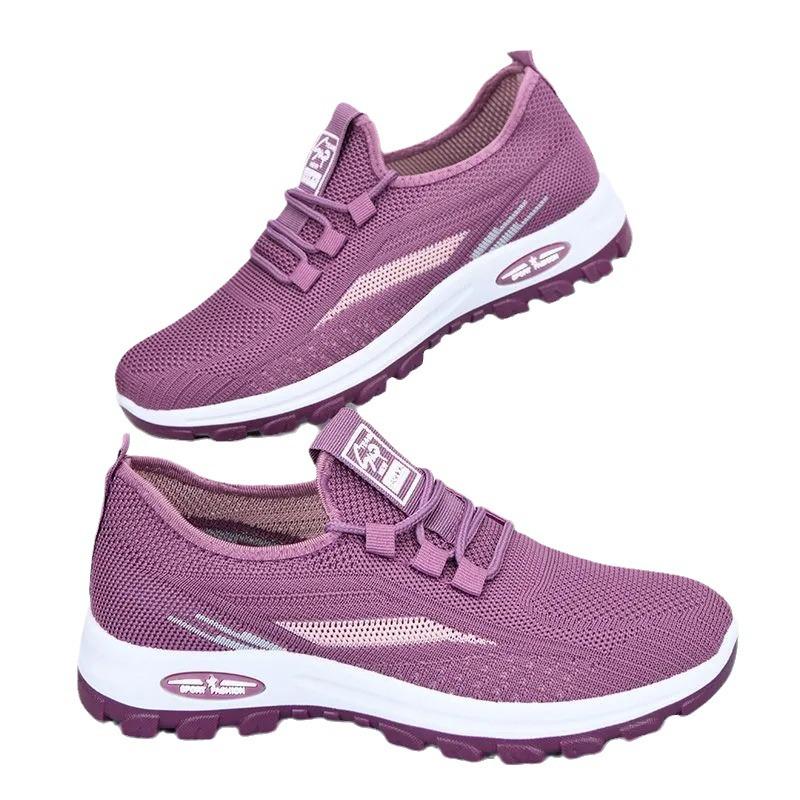 2024 Новые осенние дышащие туфли из ткани Old Beijing: Нескользящая, мягкая подошва для комфорта. Идеально подходит для женщин, пожилых людей, матерей.