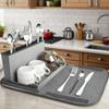 Folding Tableware Drainer Mat 4 In 1 Kitchen Insulated Mat Absorbent Pad Countertop