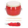Kids Chinese Drum Plastic Sheepskin Maple Wood Red Color Children Percussion Drum with Adjustable St