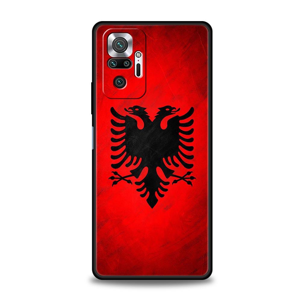 Албания Албанцы Флаг Чехол для телефона Для Xiaomi Redmi Note 14 13 5G 10 11 12 Pro Plus 4G 14C 13C 12C 10C Черный чехол