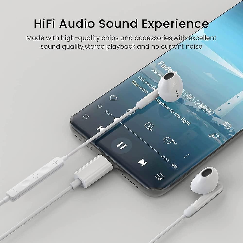 Новое издание iPhone Проводные наушники с микрофоном MEMS для караоке для Pixel и Белый [Совместимость с 2025 15/16] Type-C Высокочувствительные Galaxy, Xiaomi,