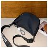 Spacious Nylon Canvas Bag Women Fall Winter New Trend Fashion Versatile Solid Color Crossbody Bag Crescent Moon Bag