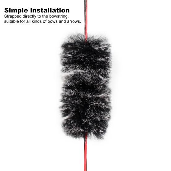 1 пара глушителей для тетивы для стрельбы из лука, амортизация, мягкое на ощупь, нечеткий разделитель струн из искусственного меха кролика рекса, изогнутый традиционный стабилизатор для охотничьего лука