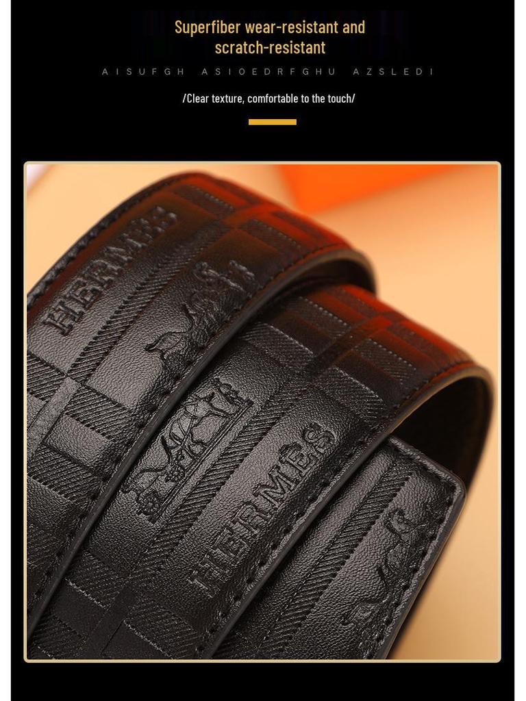 Мужской ремень 2025 года из ретро-кожи с автоматической пряжкой - Модный дизайн для молодежи