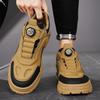 Мужская обувь четыре сезона новая тенденция кожаные кеды модная цветовая гамма повседневная спортивная обувь вращающаяся кнопка рабочие ботинки Мартин