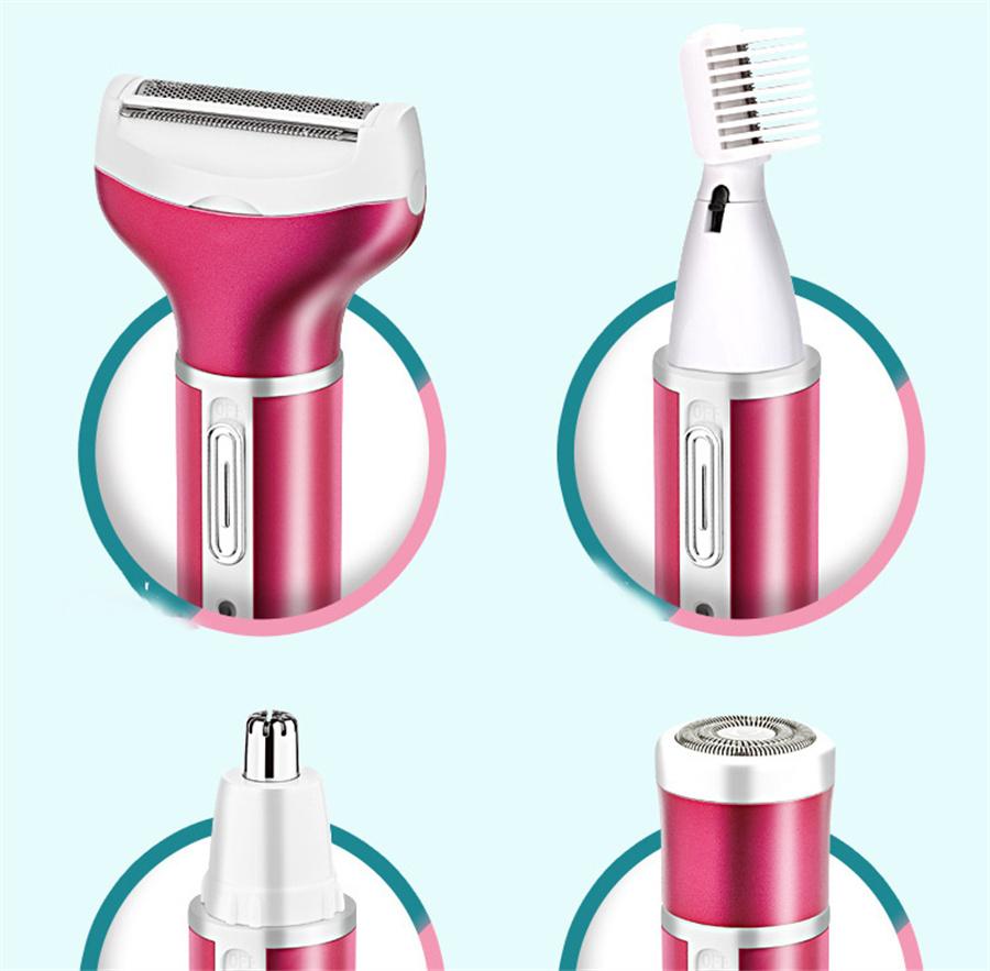 Электрический депилятор-бритва для бритья подмышек, женский нож для стрижки бровей, мужской триммер для носа, нож для коррекции с четырьмя головками