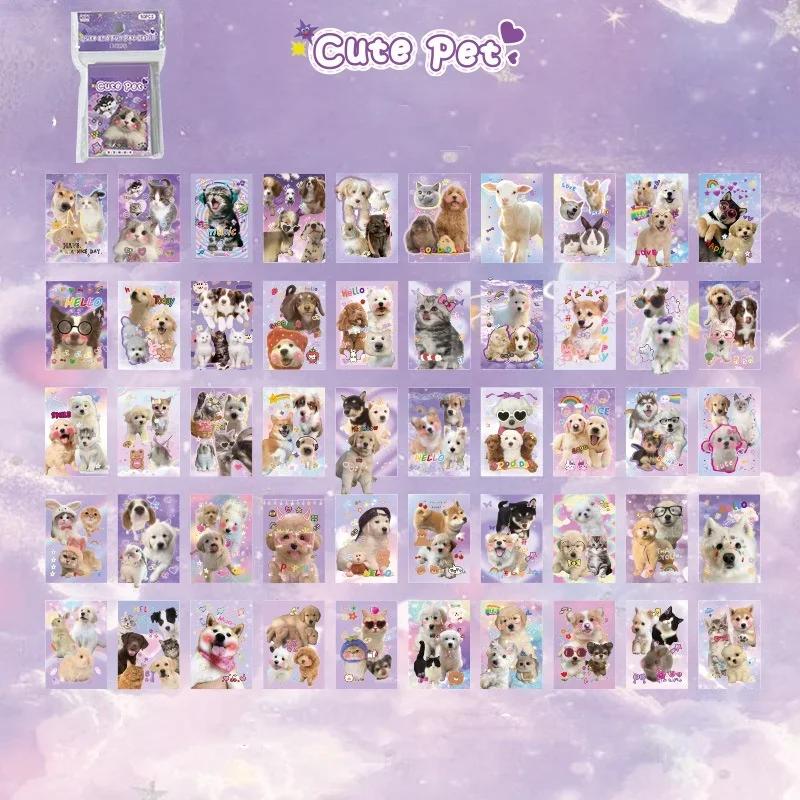 50 шт. Сладкий котенок щенок скрапбук журнал наклейка мультфильм американский канцелярский стикер DIY Декор ноутбук багаж телефон наклейка