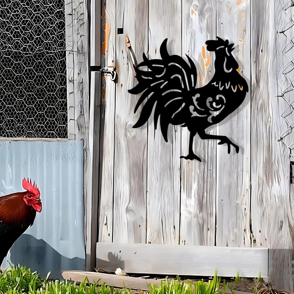Металлический настенный знак Pride Rooster Decor | Декор для спальни | Домашний декор для дома и улицы Подарки | Металлическое настенное искусство Садовое украшение для фермы