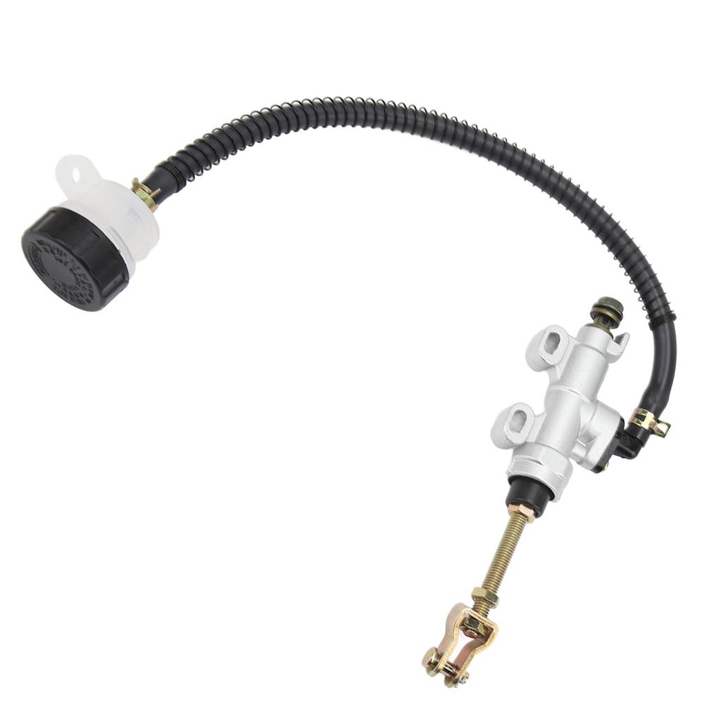 Motorcycle Rear Brake Pump Universal Rear Brake Master Cylinder with Reservoir for ATV Quad Dirt
